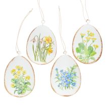 Article Œufs de Pâques décorés de fleurs printanières, parfaits pour les bouquets de Pâques ou les fenêtres, 8 cm, lot de 8.