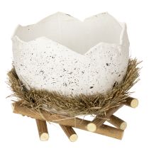 Article Bol nid de Pâques en forme d'œuf pour décoration printanière, 11 cm, lot de 4