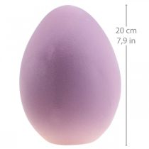 Article Décoration d&#39;œuf de Pâques – 2e choix – plastique violet floqué 20 cm