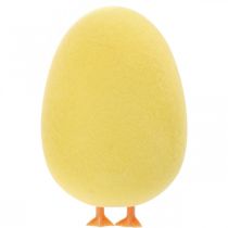 Article Oeuf de Pâques avec pattes Jaune Figurine décorative Oeuf Décoration de Pâques H13cm 4 Pcs