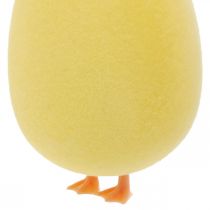 Oeuf de Pâques avec pattes jaune décoration figure Décoration de Pâques H13cm 4pcs