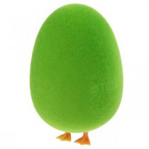 Article Oeuf décoration de Pâques avec pattes Oeuf de Pâques décoration vert oeuf H13cm 4pcs