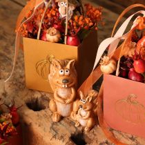 Article Figurine d'écureuil assis pour décoration d'automne, 10 cm