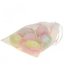 Article Oeufs de Pâques à suspendre oeufs décoratifs colorés Ø4cm H6cm 6 pcs