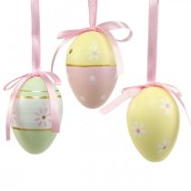 Article Oeufs de Pâques à suspendre oeufs décoratifs colorés Ø4cm H6cm 6 pcs