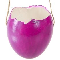 Article Oeufs de Pâques décoratifs en coquille d&#39;œuf à suspendre colorés Ø3,5cm 12 pcs