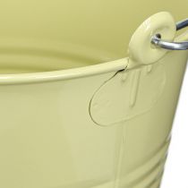 Article Pot de fleur seau en métal vert-jaune 26x22,5x23cm 6l
