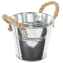 Article Seau avec anses en corde Ø14cm H12cm