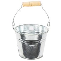 Article Seau Ø10 cm H8 cm, lot de 10. Zinc brillant.