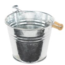 Article Seau Ø10 cm H8 cm, lot de 10. Zinc brillant.