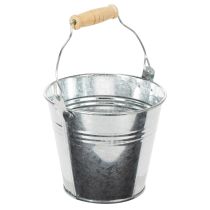 Article Seau Ø12 cm H10 cm, lot de 8. Zinc brillant.