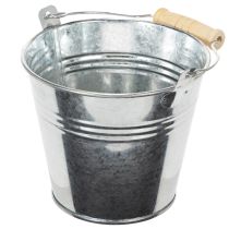 Article Seau Ø12 cm H10 cm, lot de 8. Zinc brillant.