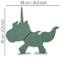 Article Licorne en mousse florale 68 cm x 60 cm