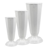 Article Vase décor “Szwed” blanc Ø13cm - 20cm, 1pc