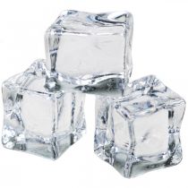 Glaçons artificiels glace décorative transparent 2,5×3×2,5cm 12pcs