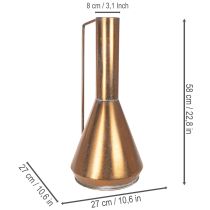 Article Vase de sol élégant, style vintage, oriental, cruche décorative en métal couleur cuivre, Ø27cm H58cm