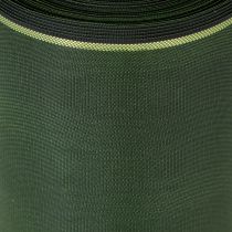 Article Ruban élégant vert moiré à bordure dorée, 100 mm x 25 m, pour la décoration florale funéraire.