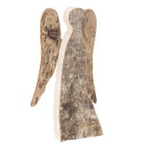 Article Figurine d'ange en bois et écorce de bouleau, 30 cm