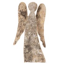 Article Figurine d'ange en bois et écorce de bouleau, 30 cm
