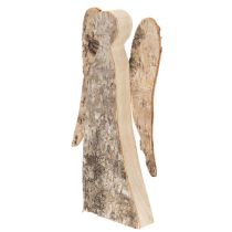 Article Figurine d'ange en bois et écorce de bouleau, 30 cm