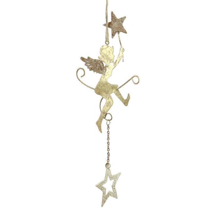Article Pendentif ange étoile décoration de Noël à suspendre H28cm 3pcs