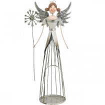 Figurine ange en métal, lanterne de Noël H31,5cm