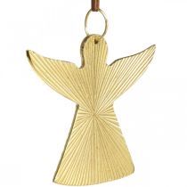 Ange décoratif, pendentif en métal, décoration de Noël doré 9 × 10cm 3pcs