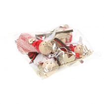 Article Ange comme figurine décorative 15cm rouge, blanc 4 pièces