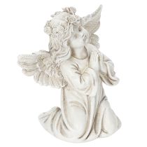 Article Figurine d'ange en prière, décoration funéraire, assise, 13 cm, lot de 2