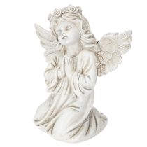 Article Figurine d'ange en prière, décoration funéraire, assise, 13 cm, lot de 2