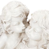 Article Décoration d'anges pour enfants, couple d'anges avec sculpture de cœur, 24 cm