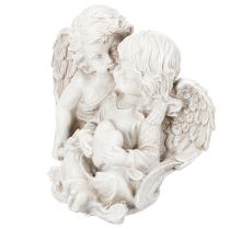 Article Décoration d'anges pour enfants, couple d'anges avec sculpture de cœur, 24 cm
