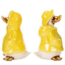 Article Figurines de canards en imperméable Céramique, idéales pour décorer balcon et jardin 11cm Lot de 4