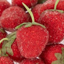 Article Fraises artificielles décoratives pour intérieurs élégants et fêtes, 4 cm, lot de 24.