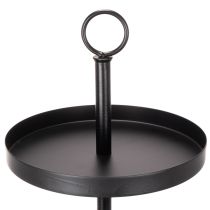 Article Présentoir de service rond en métal à trois niveaux pour la décoration de table à plusieurs étages, 61 cm