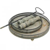 Article Présentoir à Gâteau Déco Plantes en Bois Présentoir à Gâteau Vintage H47cm Ø34cm