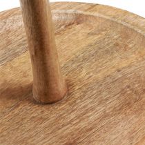 Article Présentoir à gâteaux décoration bois 2 étages naturel rond Ø31/20cm H45cm