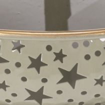 Article Plateau de service décoratif à deux étages avec poignée, motif étoile, 49 cm