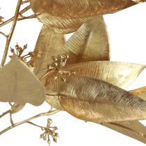 Eucalyptus Lancette Artificielle Branche d&#39;Eucalyptus Doré L95cm