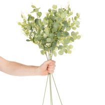 Article Branche d'eucalyptus artificielle à feuilles rondes, 75 cm, lot de 4