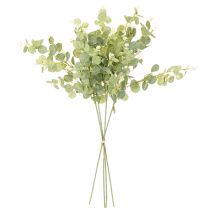 Article Branche d'eucalyptus artificielle à feuilles rondes, 75 cm, lot de 4