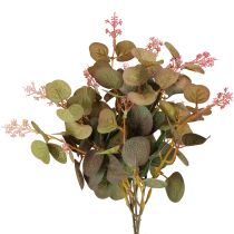 Article Branches d&#39;eucalyptus artificielles à fleurs roses, 45 cm, 3 pièces