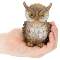 Article Figurine de hibou, petit hibou assis, décoration, 11 cm
