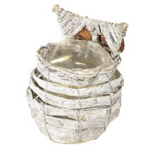 Article Chouette à planter blanche 23cm