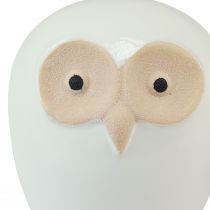 Article Chouette figurines décoratives céramique décoration animaux de la forêt blanc 11,5cm 3pcs