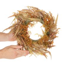 Article Couronne de fougère artificielle pour table et porte 35 cm