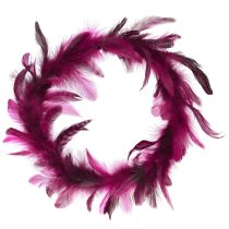 Article Couronne de plumes décoration de plumes bordeaux plumes de faisan Ø20cm 3 pcs