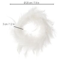 Article Couronne de plumes idéale pour la décoration de mariage et une ambiance festive à Pâques (20 cm)