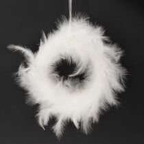 Article Couronne de plumes idéale pour la décoration de mariage et une ambiance festive à Pâques (20 cm)