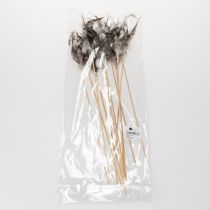 Article Branches décoratives en forme de plumes naturelles, 37 cm, lot de 12, pour une décoration de Pâques élégante.